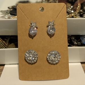 Rhinestone Earrings Set
